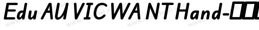 Edu AU VIC WA NT Hand字体转换